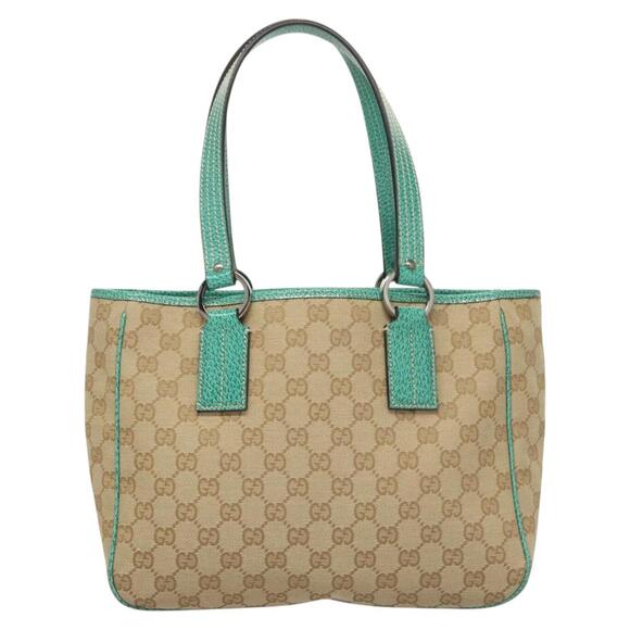 GUCCI GG Canvas Tote Bag Beige Silver - Picture 2 of 16